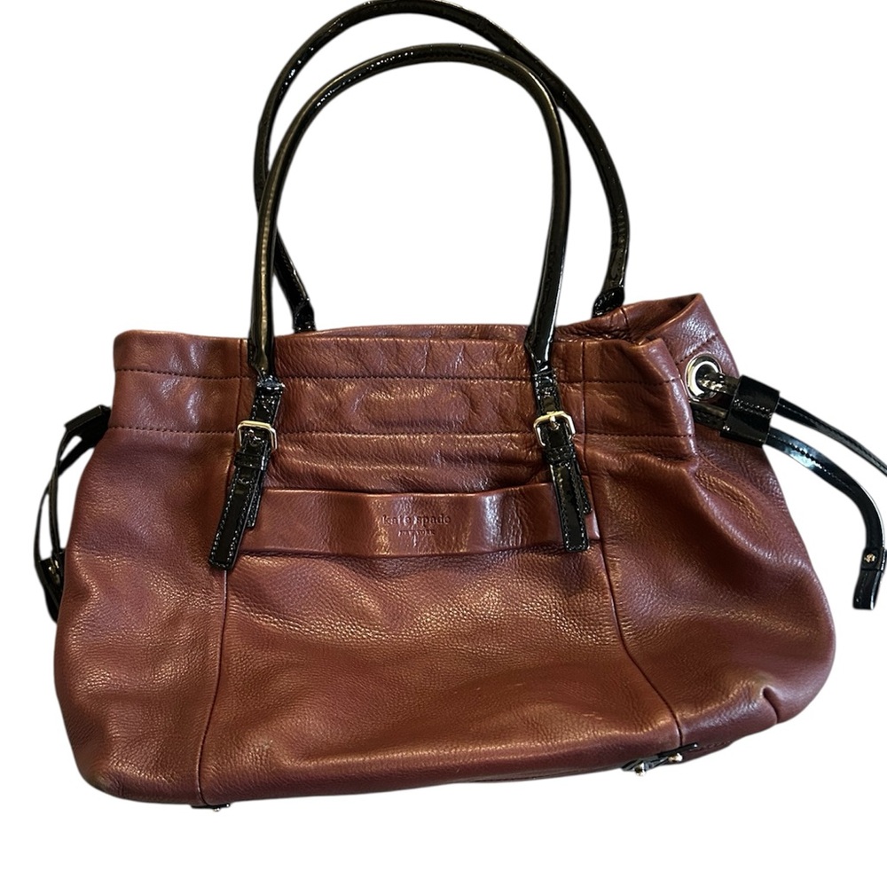 Kate Spade Leather Westbury Drawstring Opus in Maroon Red